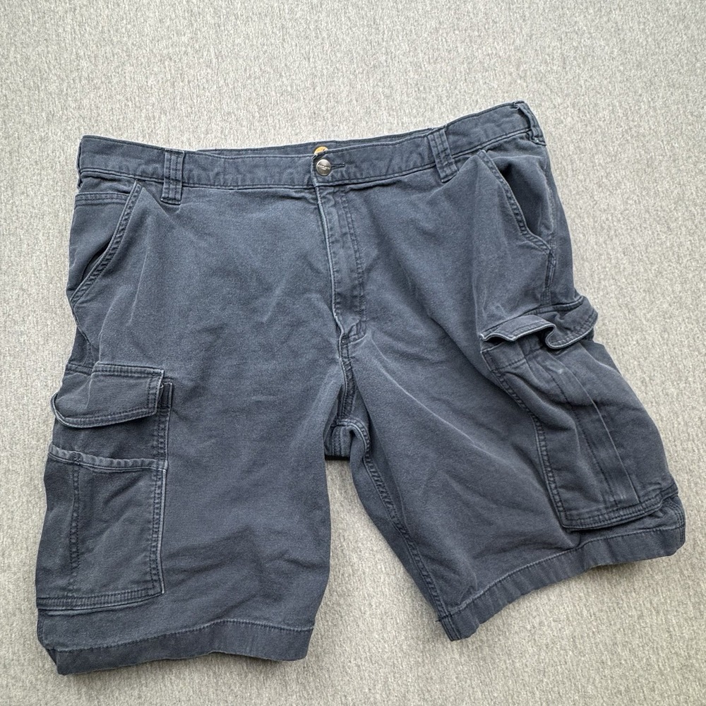 Carhartt Shorts Rugged Flex Relaxed Fit STRETCH Blue Canvas Cargo Shorts 42x10